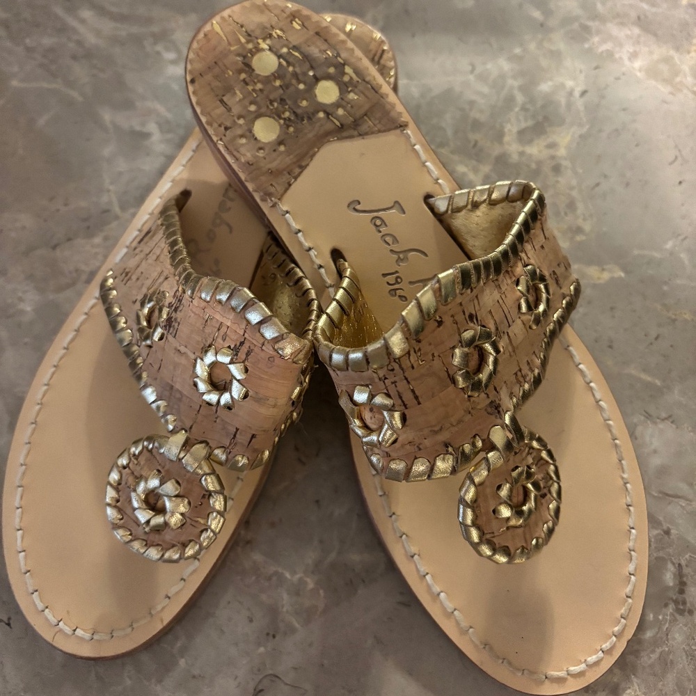 Jack Rogers Leather Flat Sandal